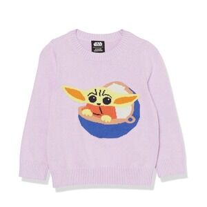 Amazon Essentials Star Wars Grogu Girls Toddlers Crewneck Sweaters 4T NIP